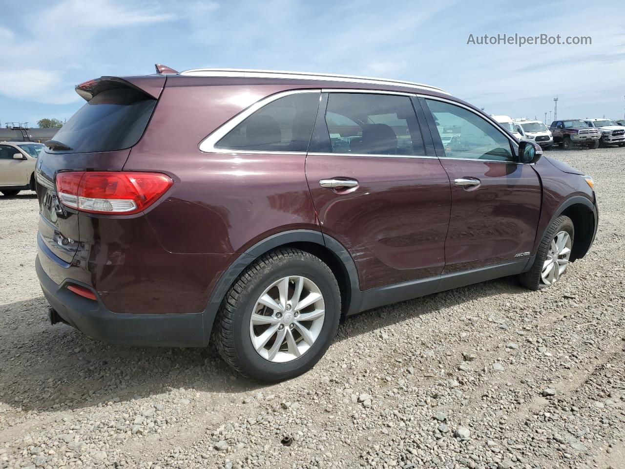 2017 Kia Sorento Lx Maroon vin: 5XYPGDA50HG200264