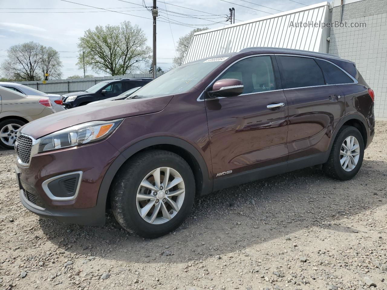 2017 Kia Sorento Lx Maroon vin: 5XYPGDA50HG200264