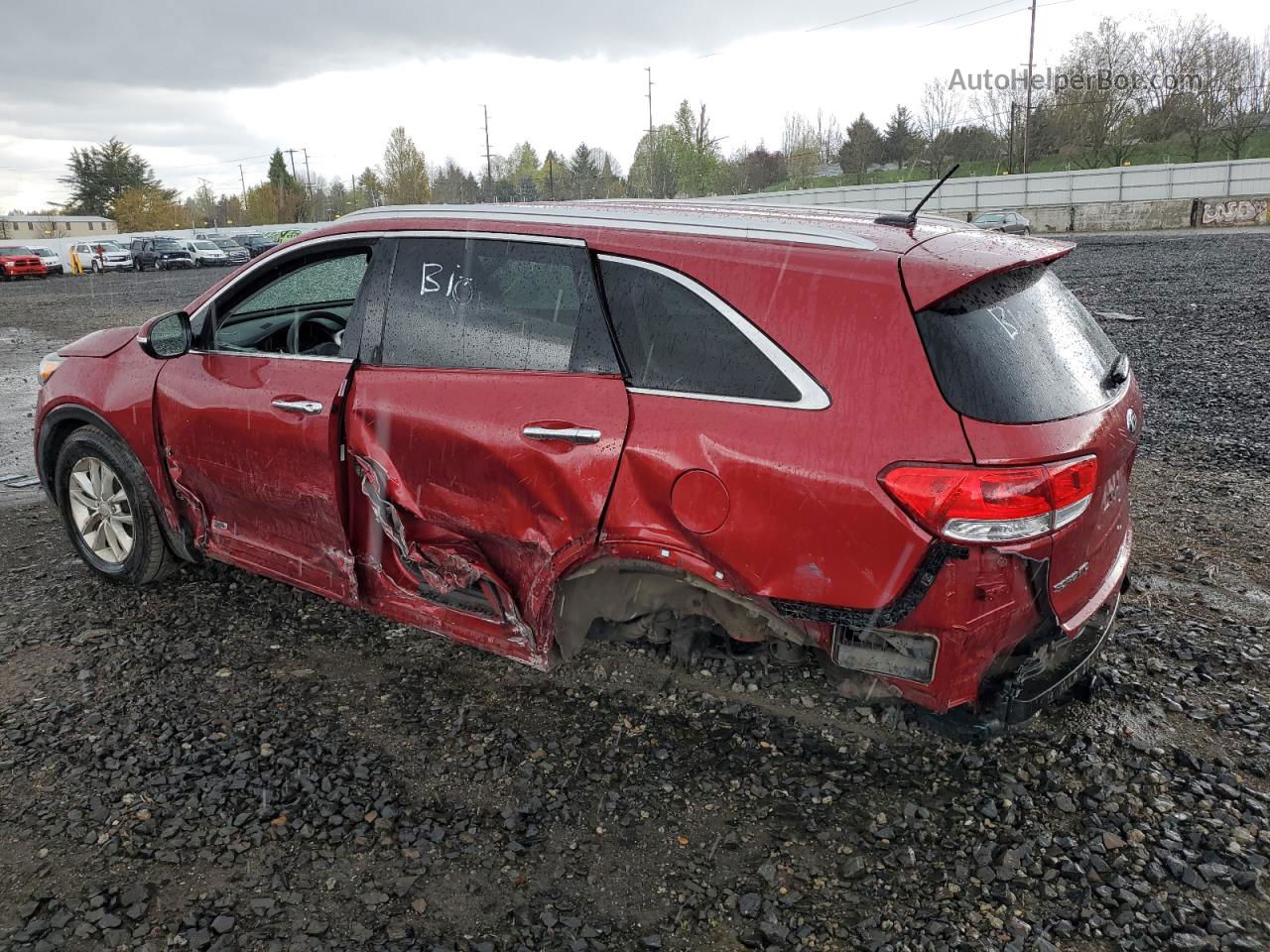 2017 Kia Sorento Lx Red vin: 5XYPGDA50HG331632