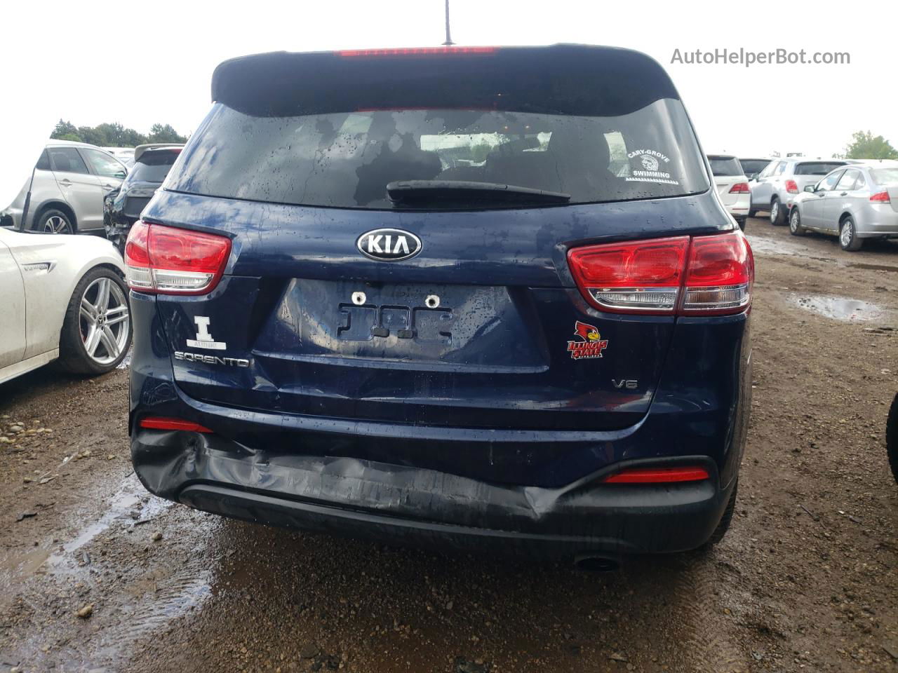 2018 Kia Sorento Lx Синий vin: 5XYPGDA51JG389187