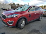 2018 Kia Sorento Lx Red vin: 5XYPGDA51JG408482