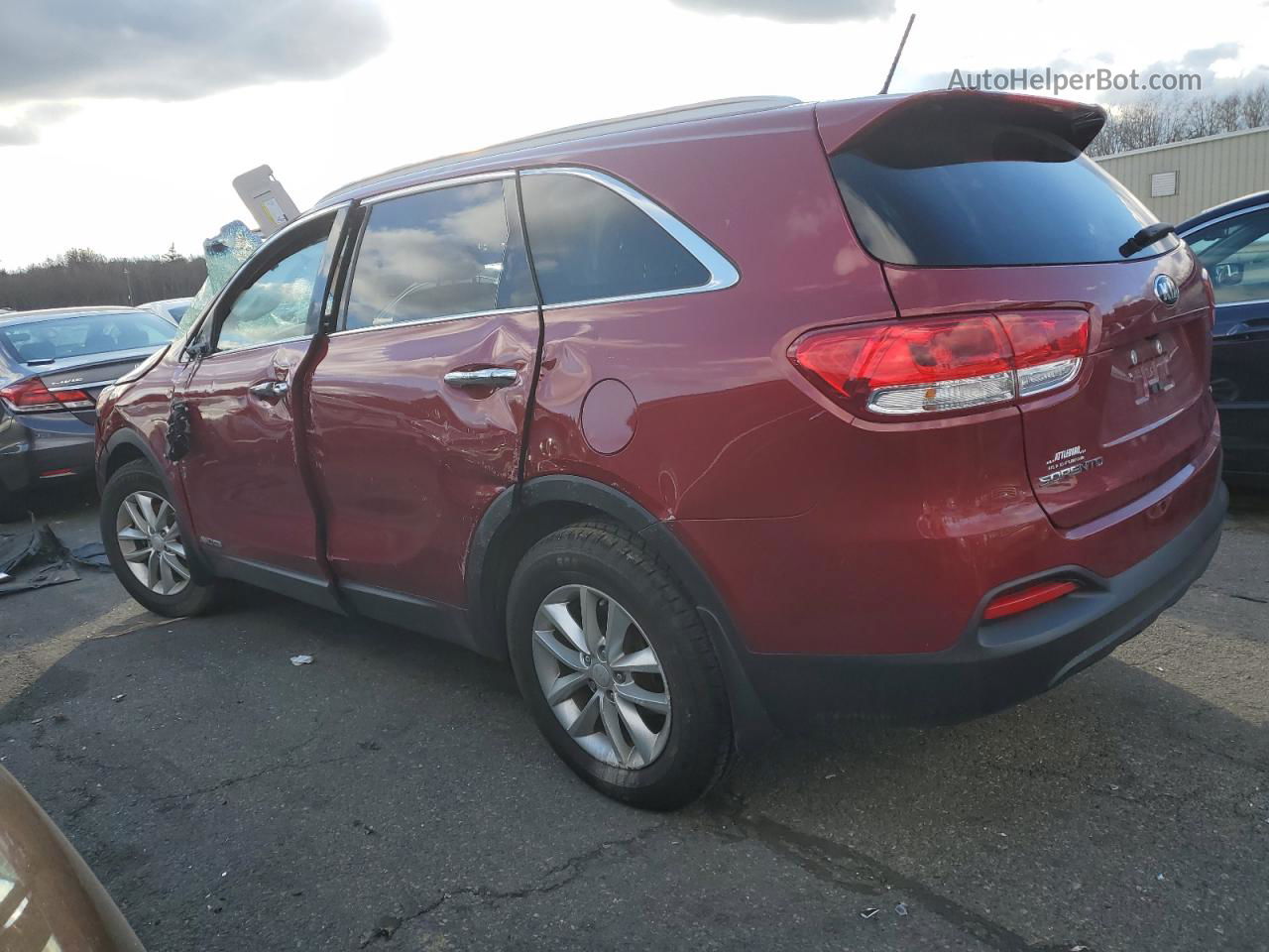 2018 Kia Sorento Lx Red vin: 5XYPGDA51JG408482