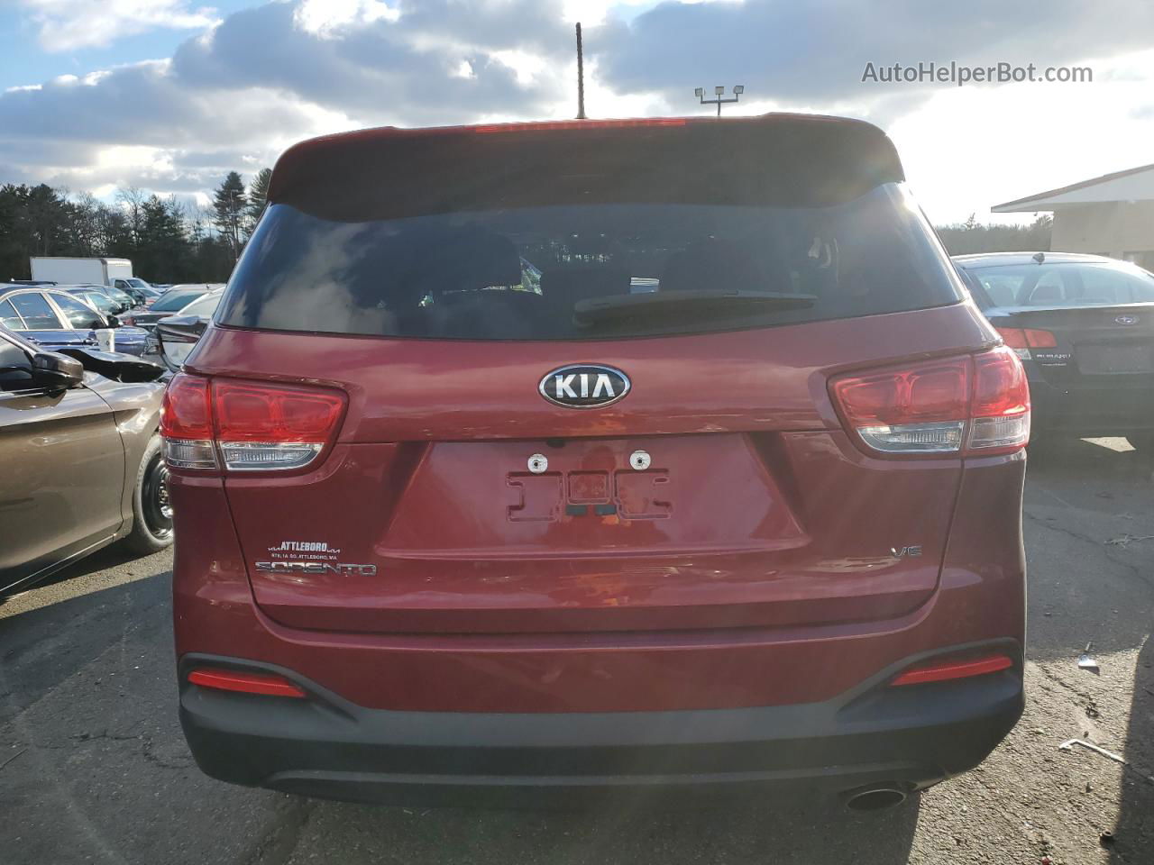 2018 Kia Sorento Lx Red vin: 5XYPGDA51JG408482