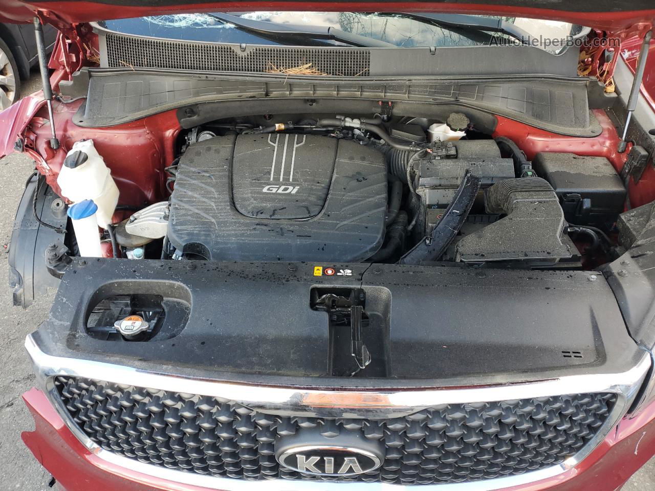 2018 Kia Sorento Lx Red vin: 5XYPGDA51JG408482