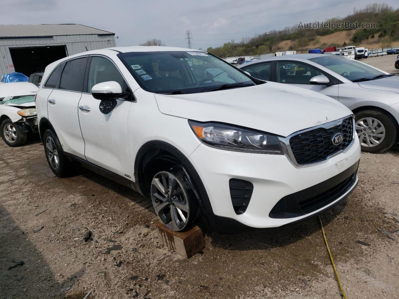 2020 Kia Sorento S White vin: 5XYPGDA51LG663622