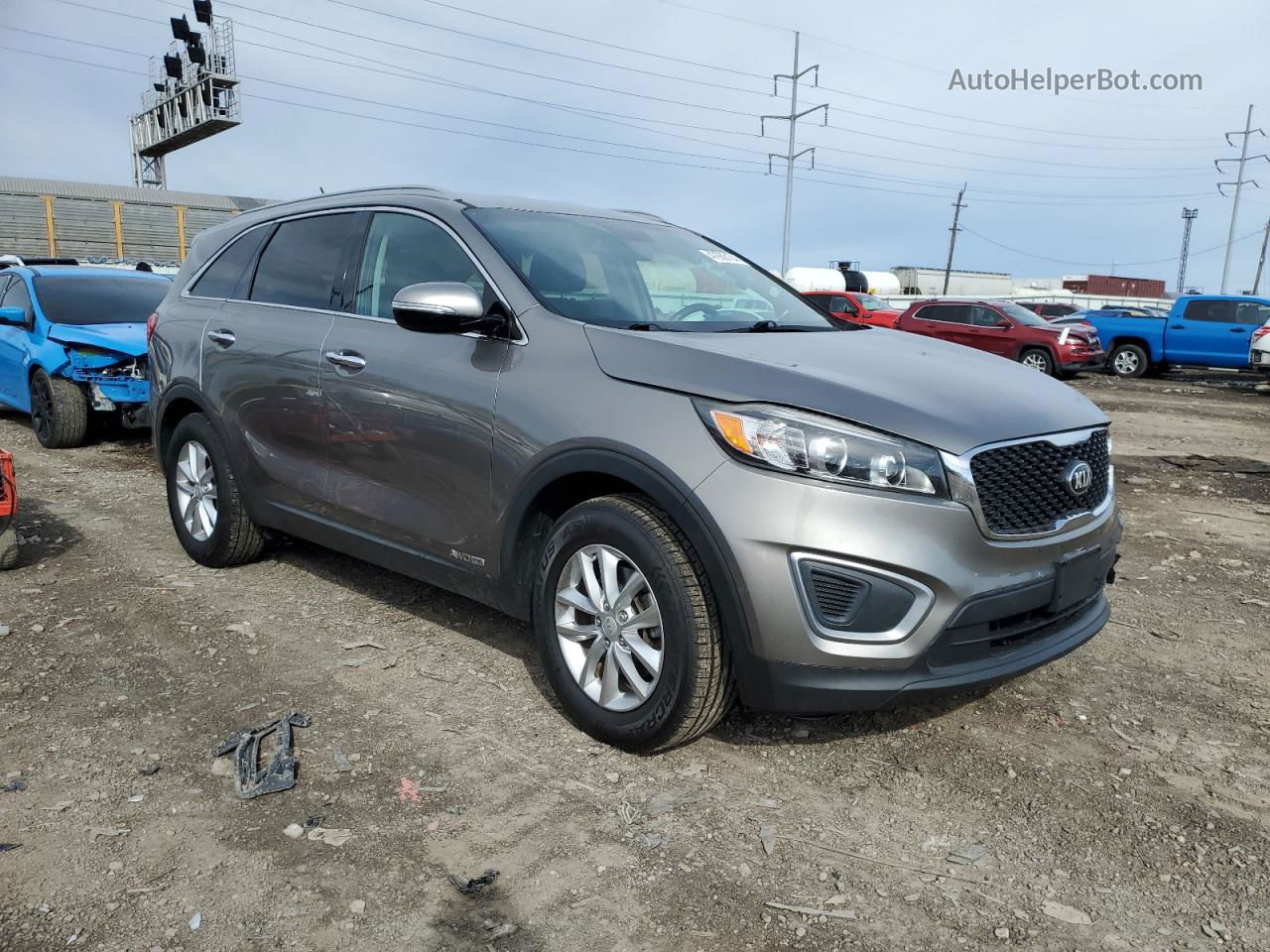 2017 Kia Sorento Lx Gray vin: 5XYPGDA52HG193513