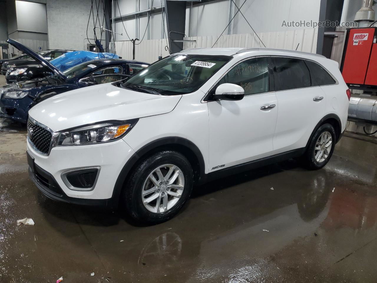 2017 Kia Sorento Lx White vin: 5XYPGDA52HG217650