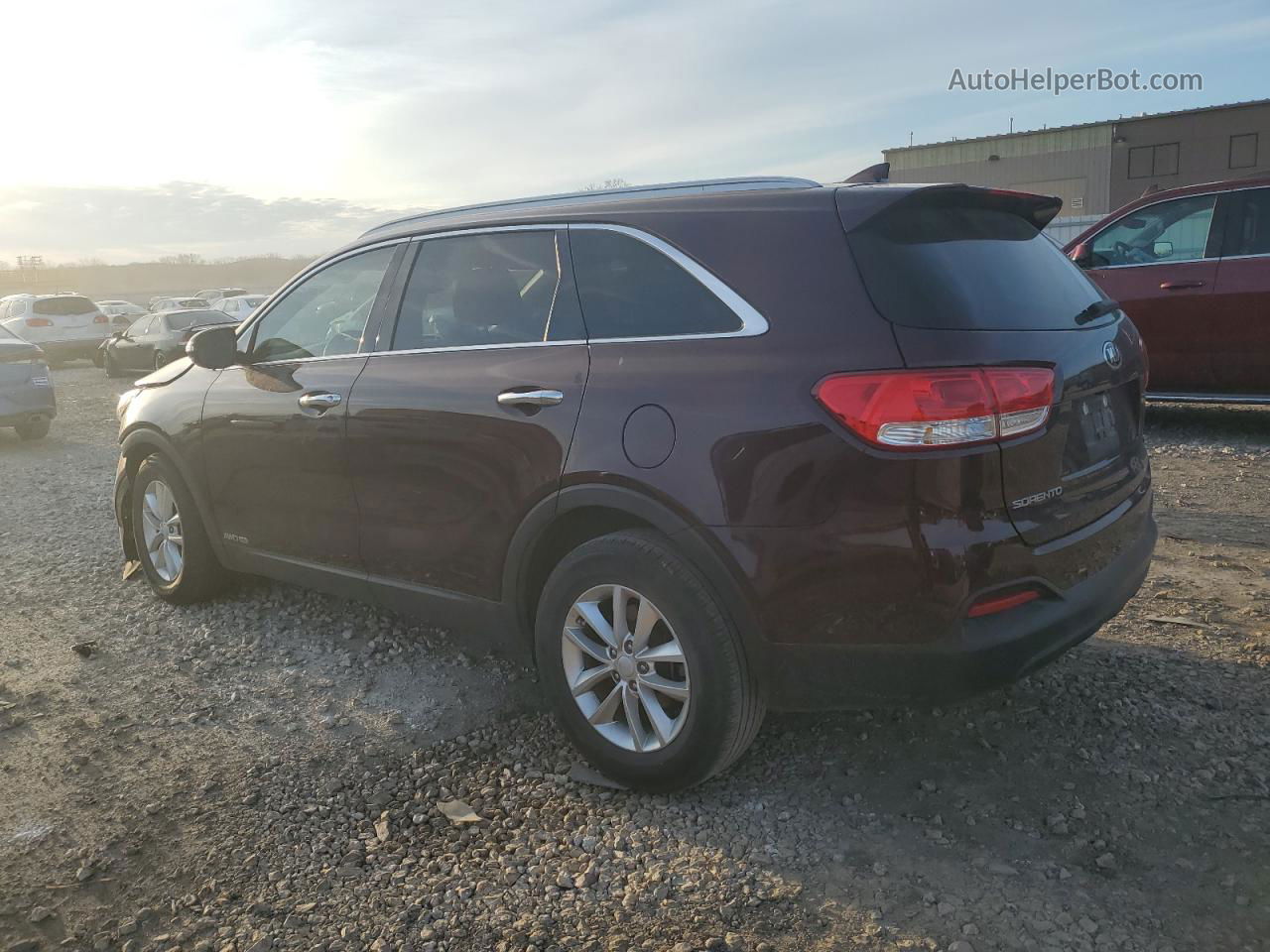 2017 Kia Sorento Lx Burgundy vin: 5XYPGDA52HG336735