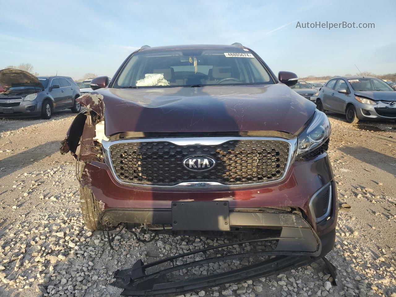 2017 Kia Sorento Lx Бордовый vin: 5XYPGDA52HG336735