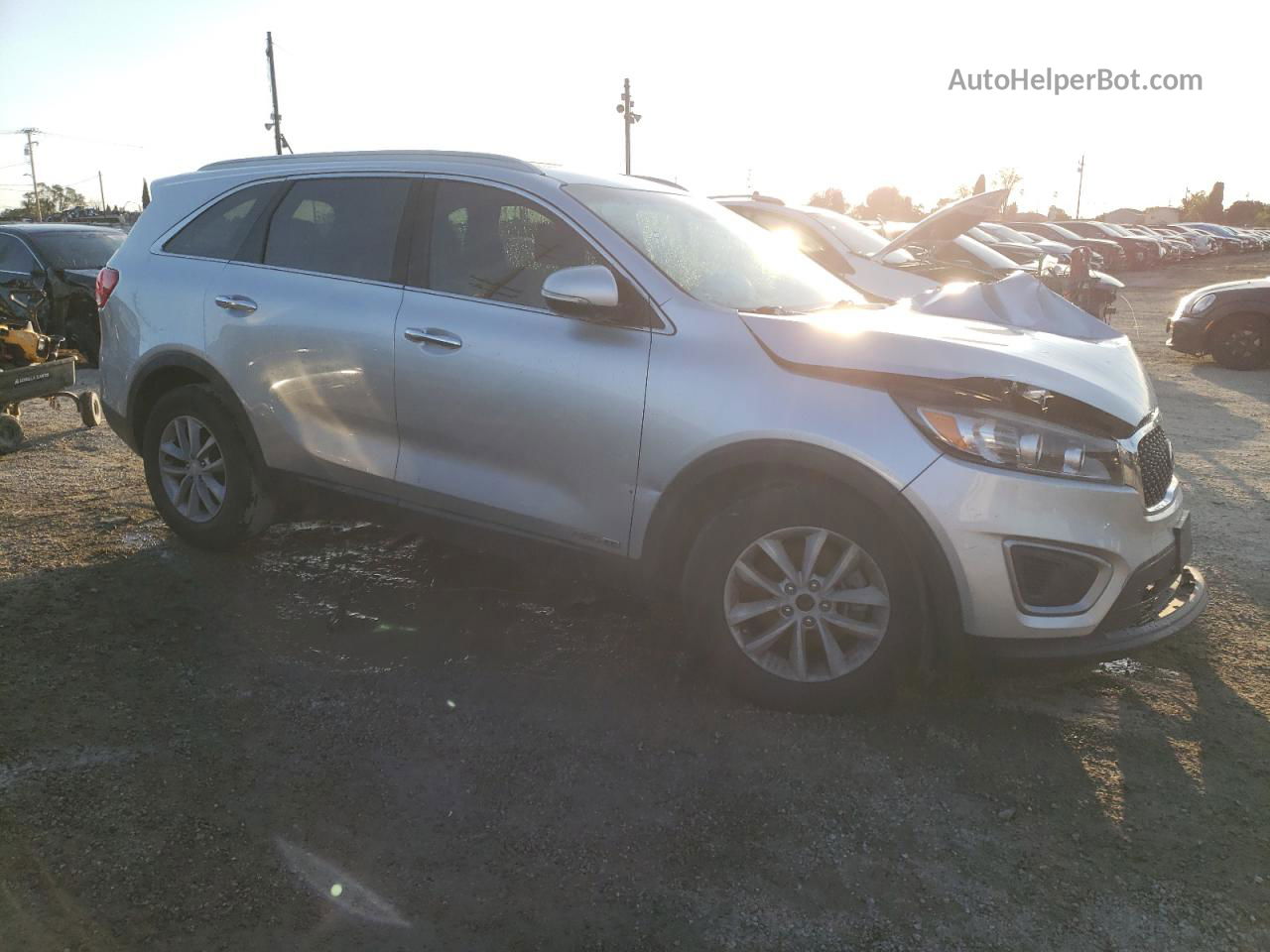 2017 Kia Sorento Lx Silver vin: 5XYPGDA53HG312542