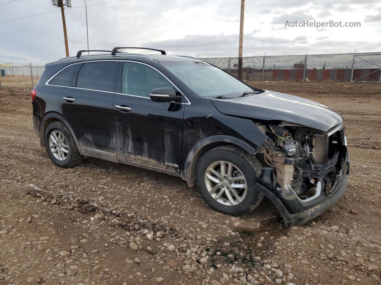 2017 Kia Sorento Lx Черный vin: 5XYPGDA53HG337053