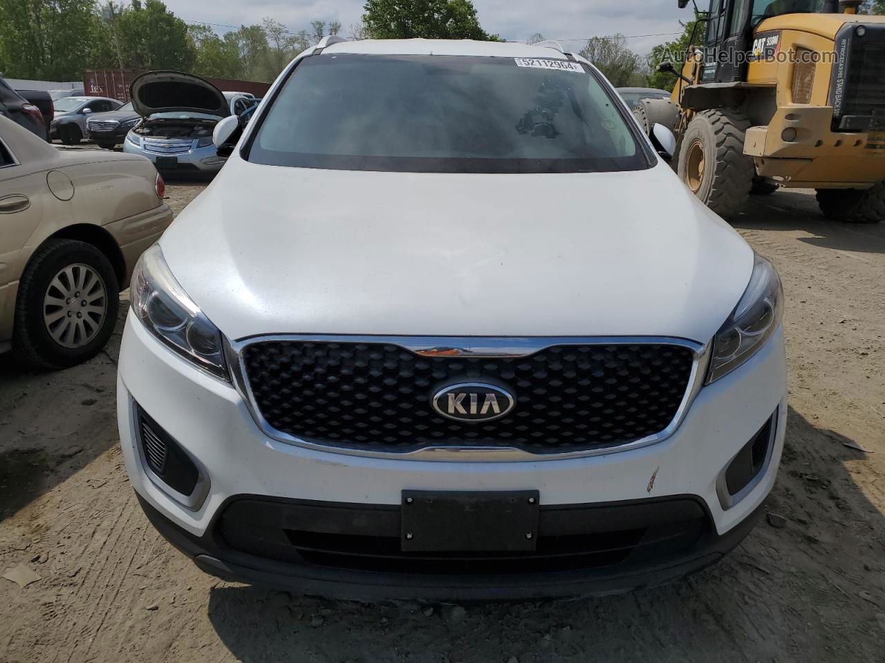 2018 Kia Sorento Lx White vin: 5XYPGDA53JG422755