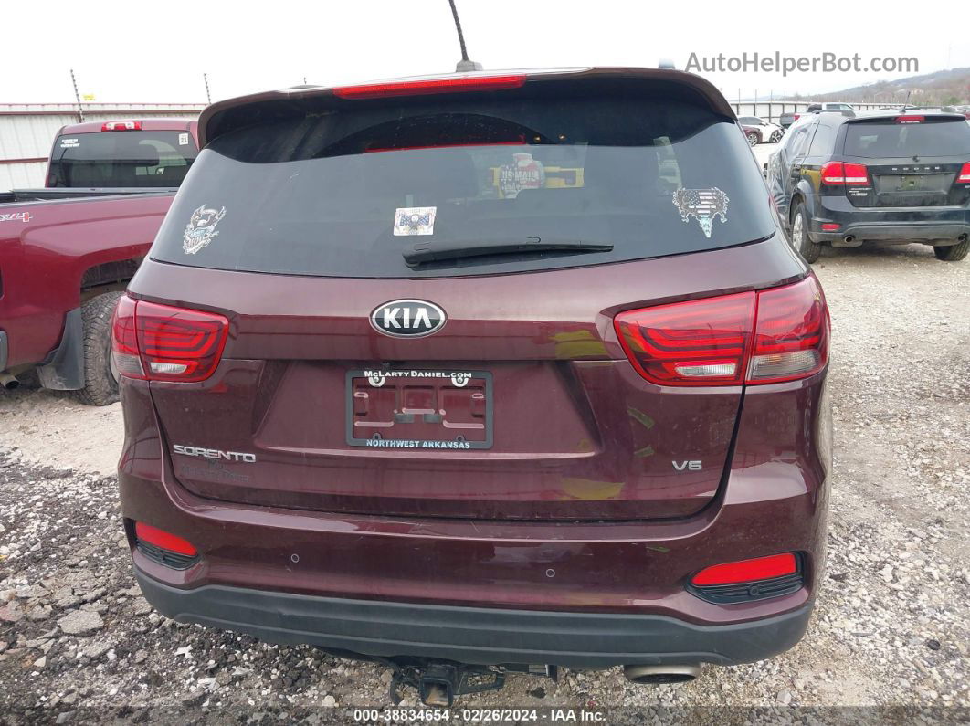 2020 Kia Sorento 3.3l S Maroon vin: 5XYPGDA53LG658292