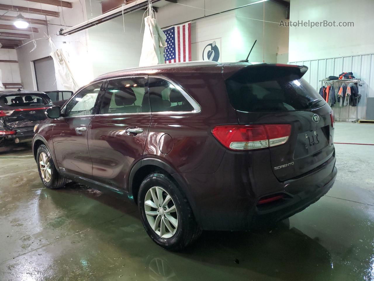 2017 Kia Sorento Lx Burgundy vin: 5XYPGDA54HG272004