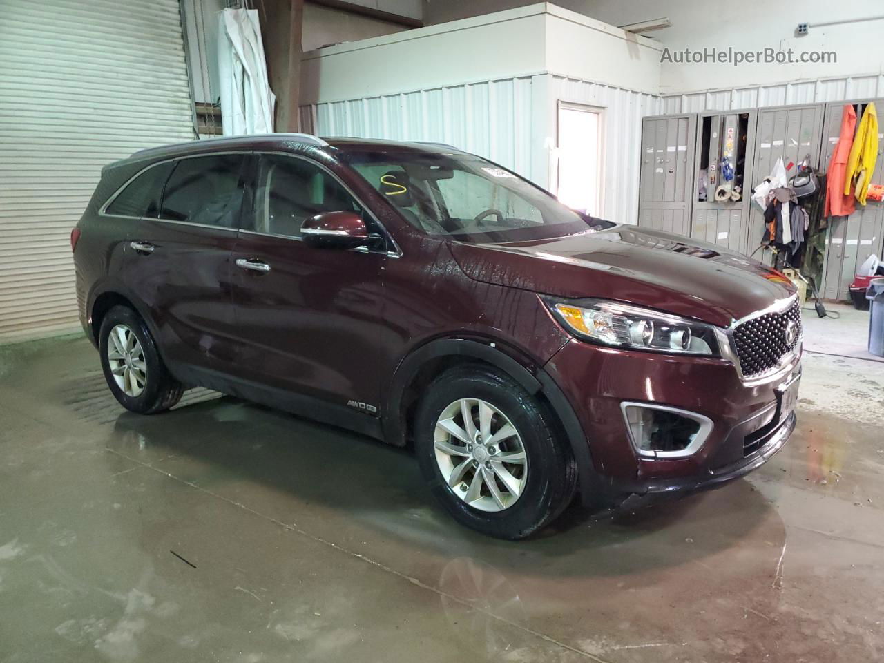 2017 Kia Sorento Lx Burgundy vin: 5XYPGDA54HG272004