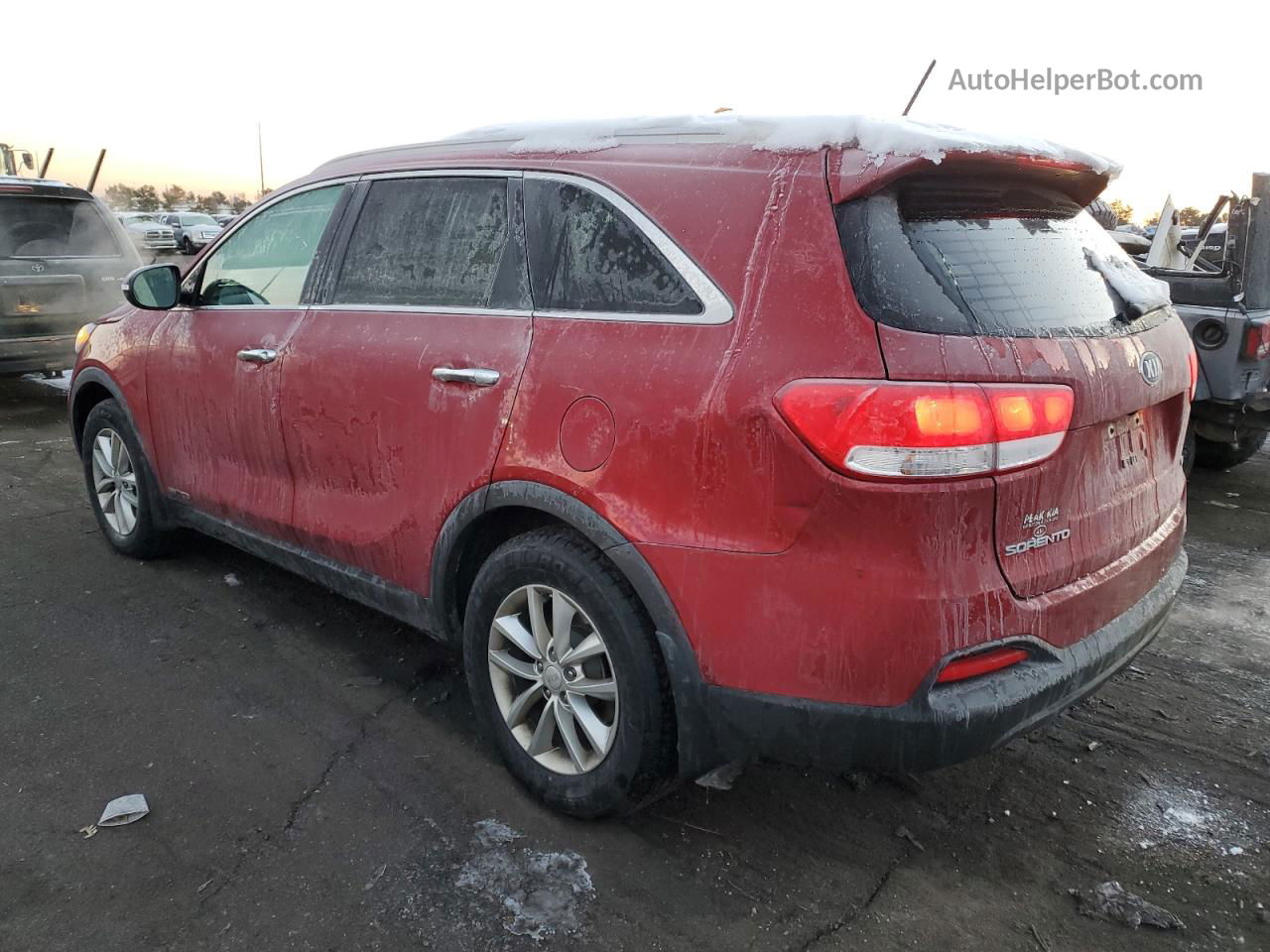 2017 Kia Sorento Lx Темно-бордовый vin: 5XYPGDA54HG336106