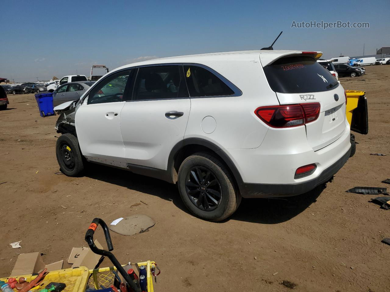 2020 Kia Sorento S White vin: 5XYPGDA54LG620876