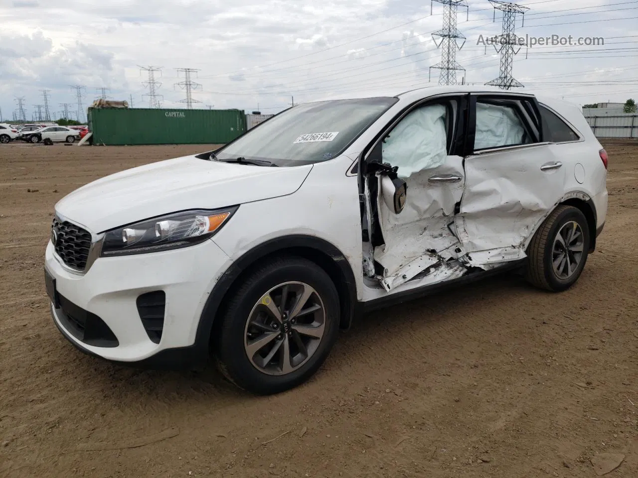 2020 Kia Sorento S White vin: 5XYPGDA54LG680981