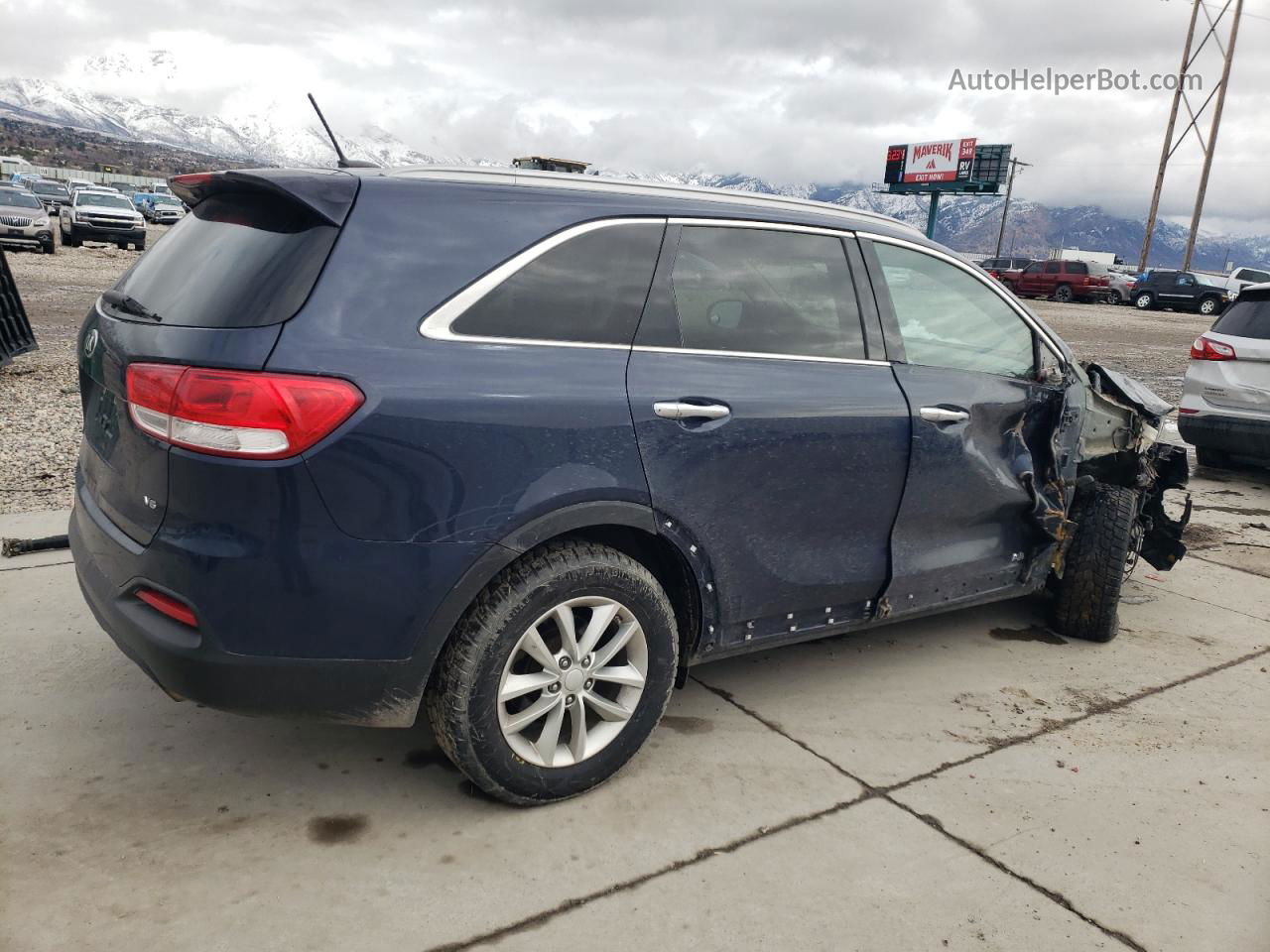 2017 Kia Sorento Lx Синий vin: 5XYPGDA55HG214158