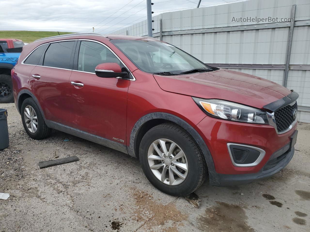 2017 Kia Sorento Lx Red vin: 5XYPGDA55HG329150