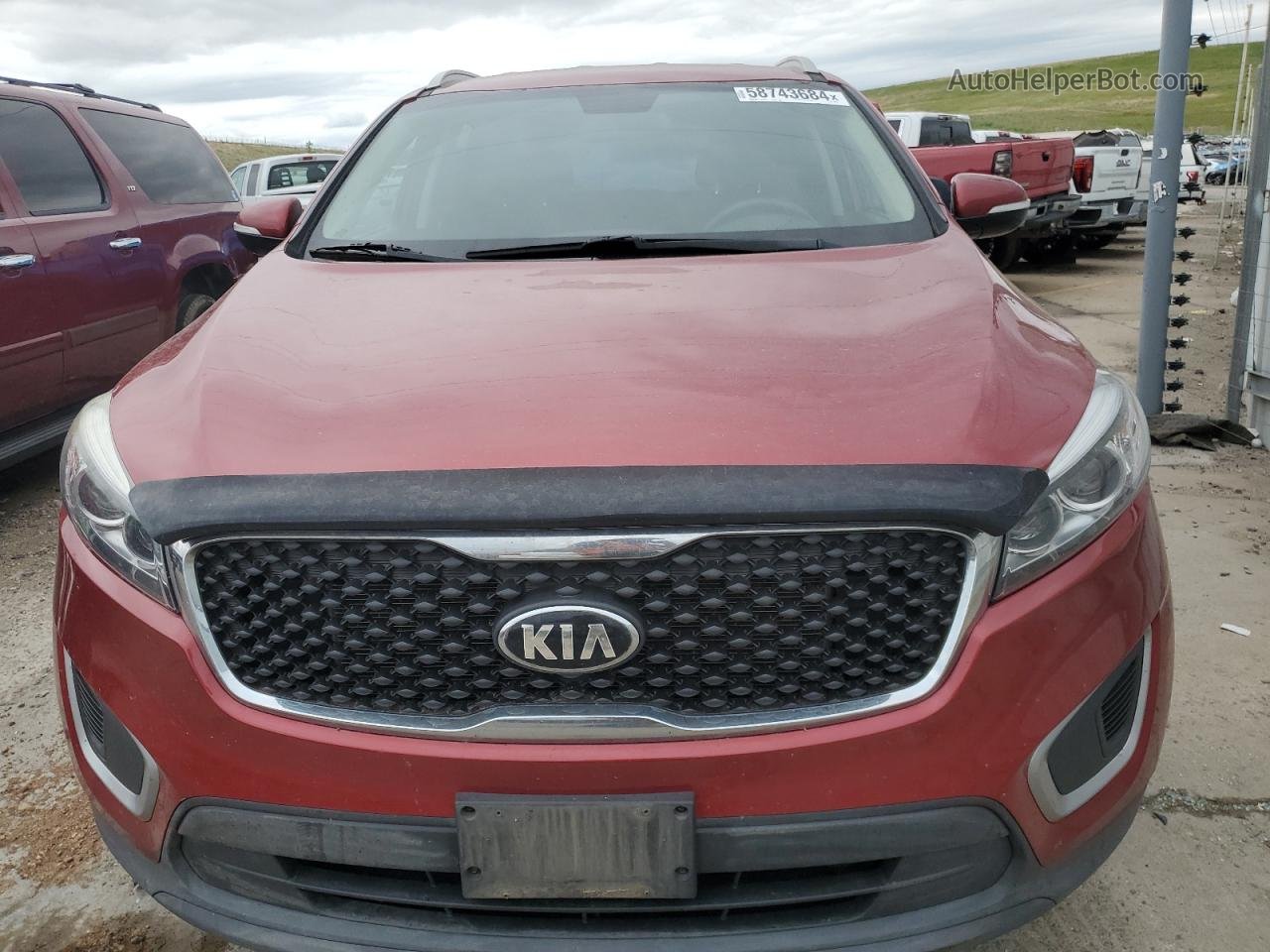 2017 Kia Sorento Lx Red vin: 5XYPGDA55HG329150