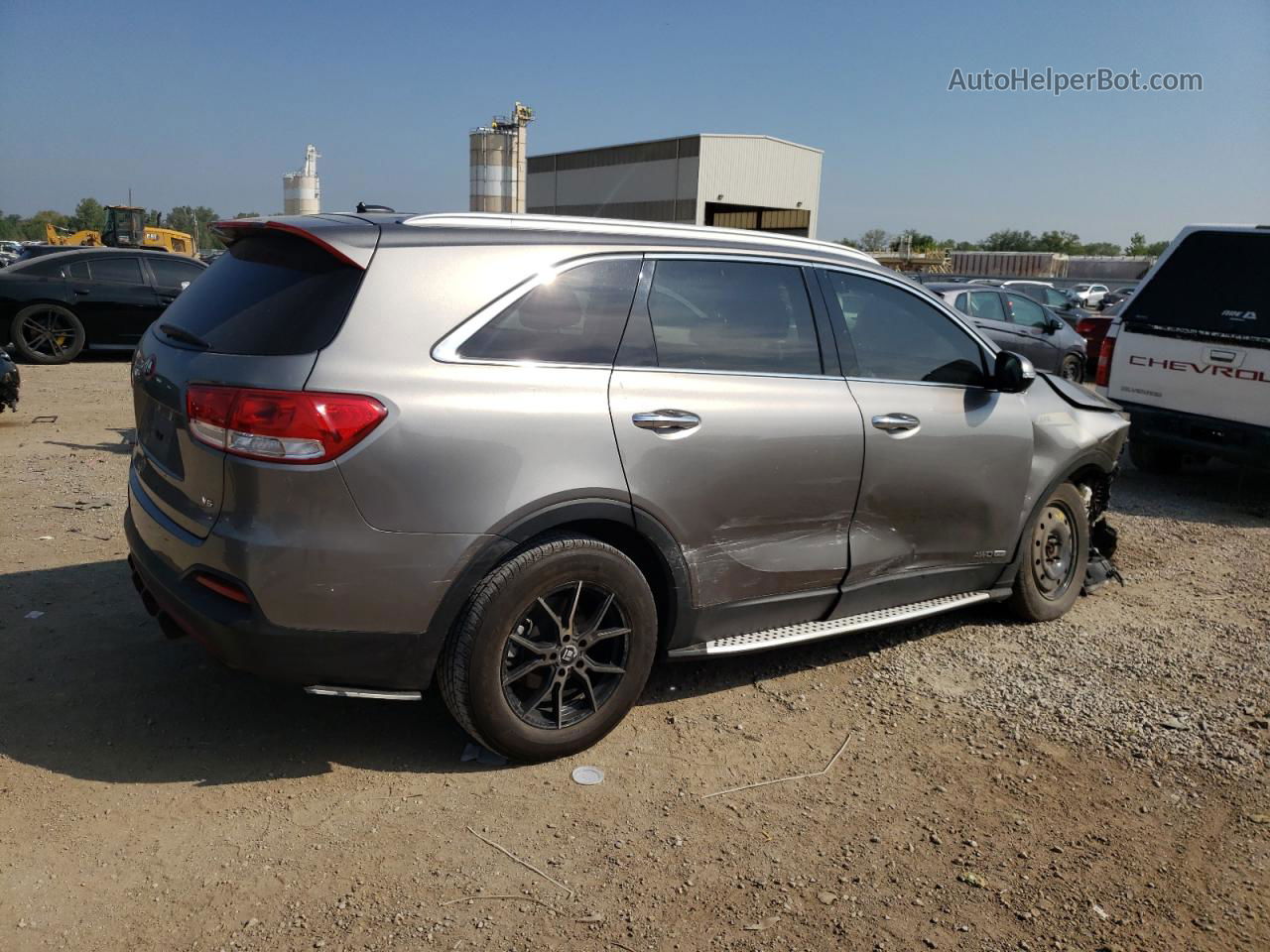 2018 Kia Sorento Lx Серый vin: 5XYPGDA55JG369489