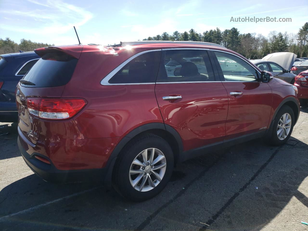 2018 Kia Sorento Lx Red vin: 5XYPGDA55JG418206