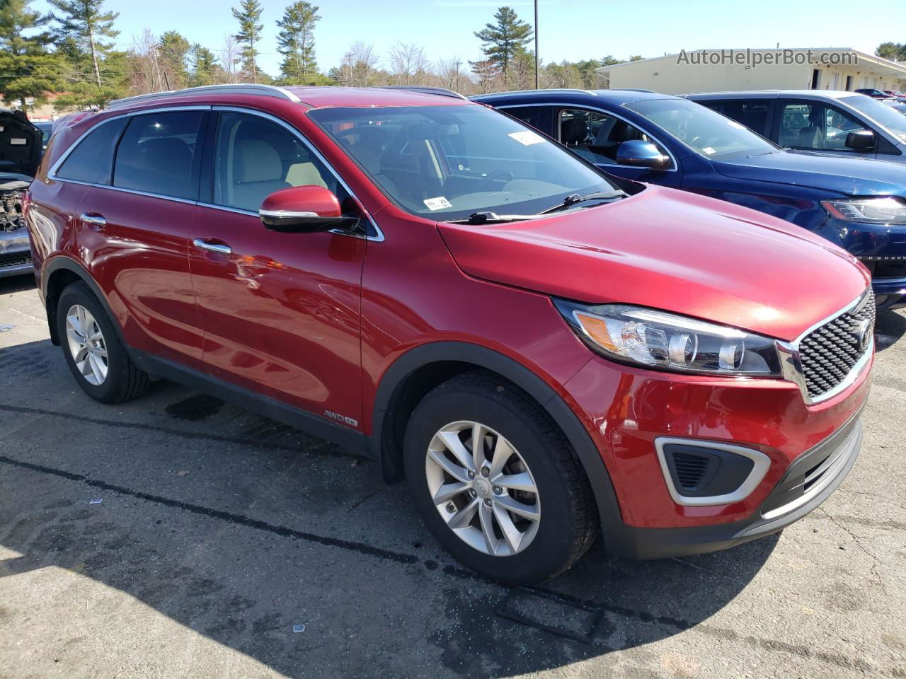 2018 Kia Sorento Lx Red vin: 5XYPGDA55JG418206