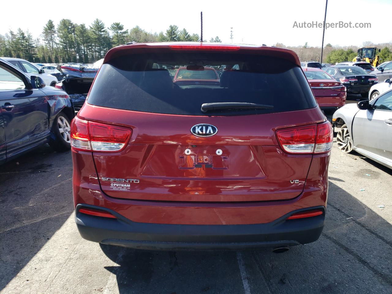 2018 Kia Sorento Lx Red vin: 5XYPGDA55JG418206