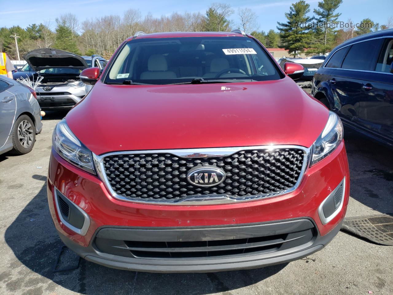 2018 Kia Sorento Lx Red vin: 5XYPGDA55JG418206