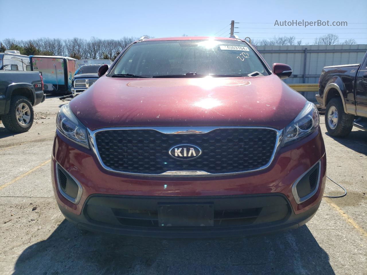 2018 Kia Sorento Lx Burgundy vin: 5XYPGDA56JG400149