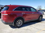 2018 Kia Sorento Lx Burgundy vin: 5XYPGDA56JG400149