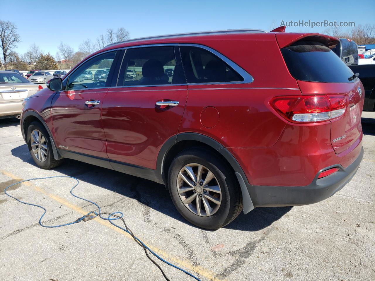 2018 Kia Sorento Lx Burgundy vin: 5XYPGDA56JG400149