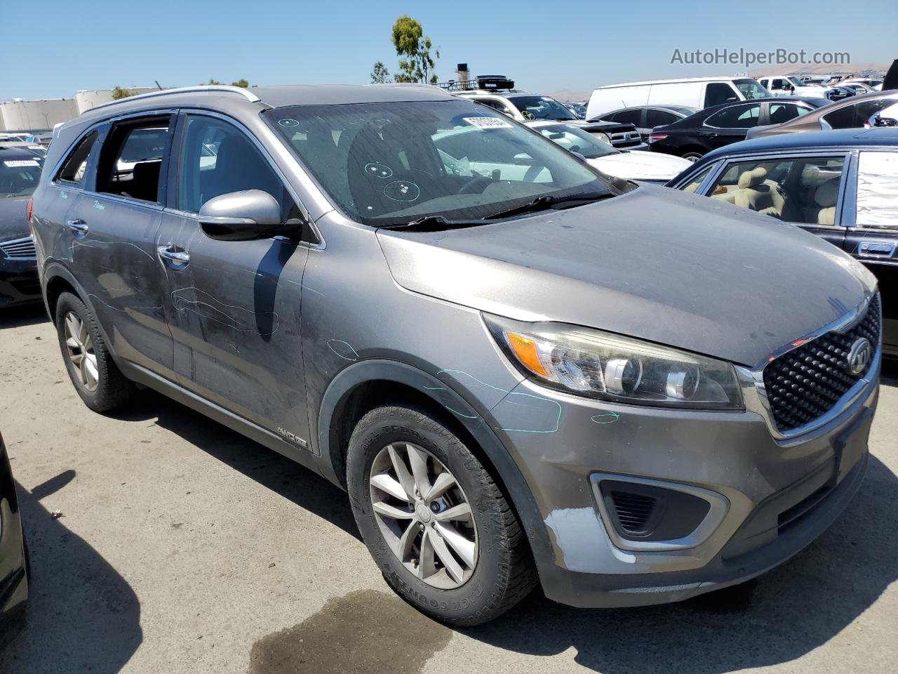 2017 Kia Sorento Lx Серебряный vin: 5XYPGDA57HG218356