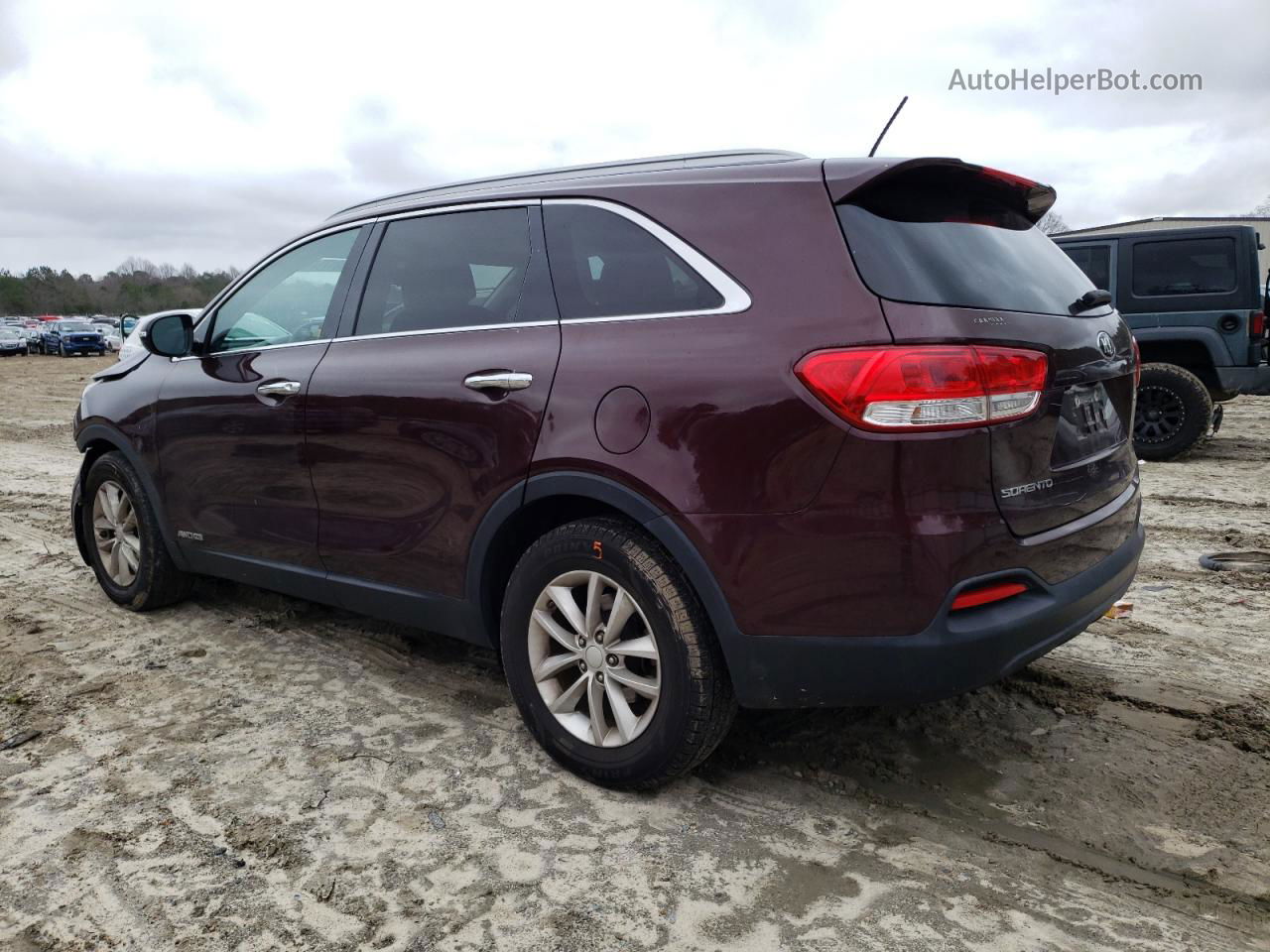 2017 Kia Sorento Lx Burgundy vin: 5XYPGDA57HG223931