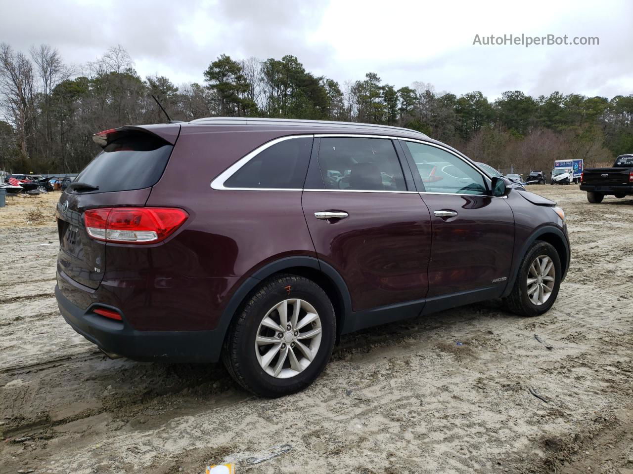 2017 Kia Sorento Lx Burgundy vin: 5XYPGDA57HG223931