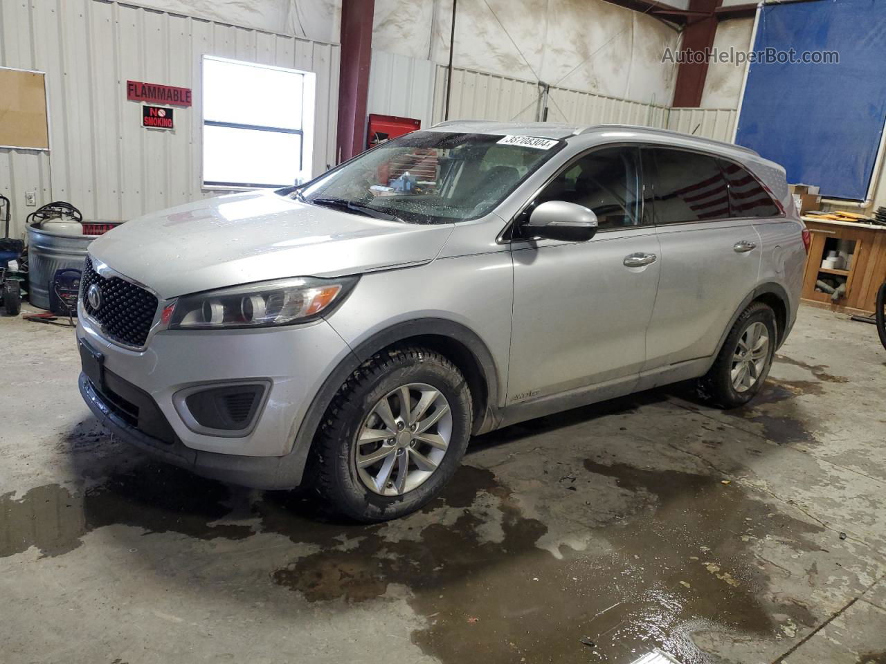 2017 Kia Sorento Lx Silver vin: 5XYPGDA57HG309756