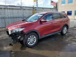 2018 Kia Sorento Lx Red vin: 5XYPGDA57JG368506