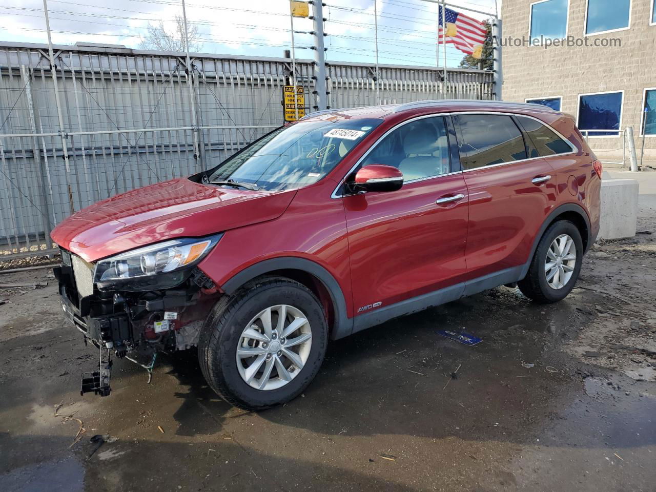 2018 Kia Sorento Lx Red vin: 5XYPGDA57JG368506