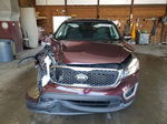 2018 Kia Sorento Lx Maroon vin: 5XYPGDA57JG417137