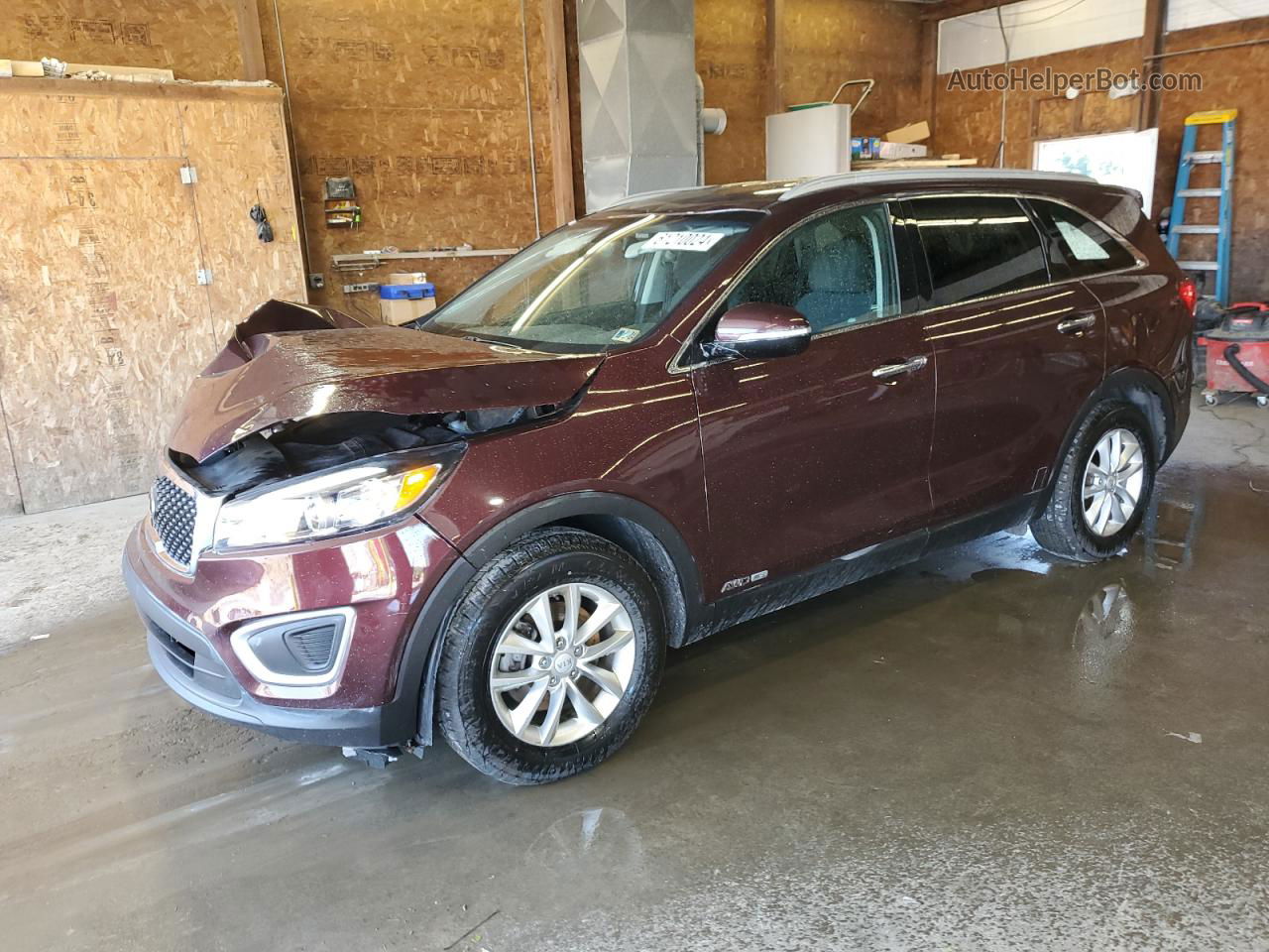 2018 Kia Sorento Lx Maroon vin: 5XYPGDA57JG417137