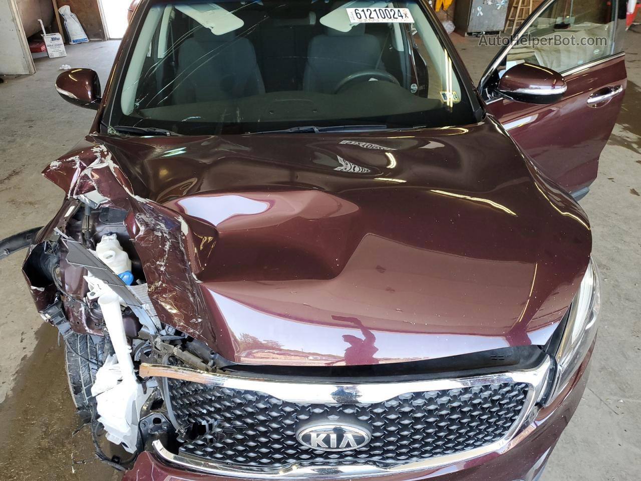 2018 Kia Sorento Lx Maroon vin: 5XYPGDA57JG417137