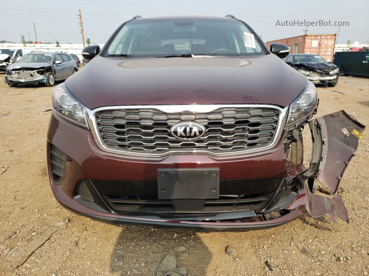 2020 Kia Sorento S Maroon vin: 5XYPGDA57LG705226