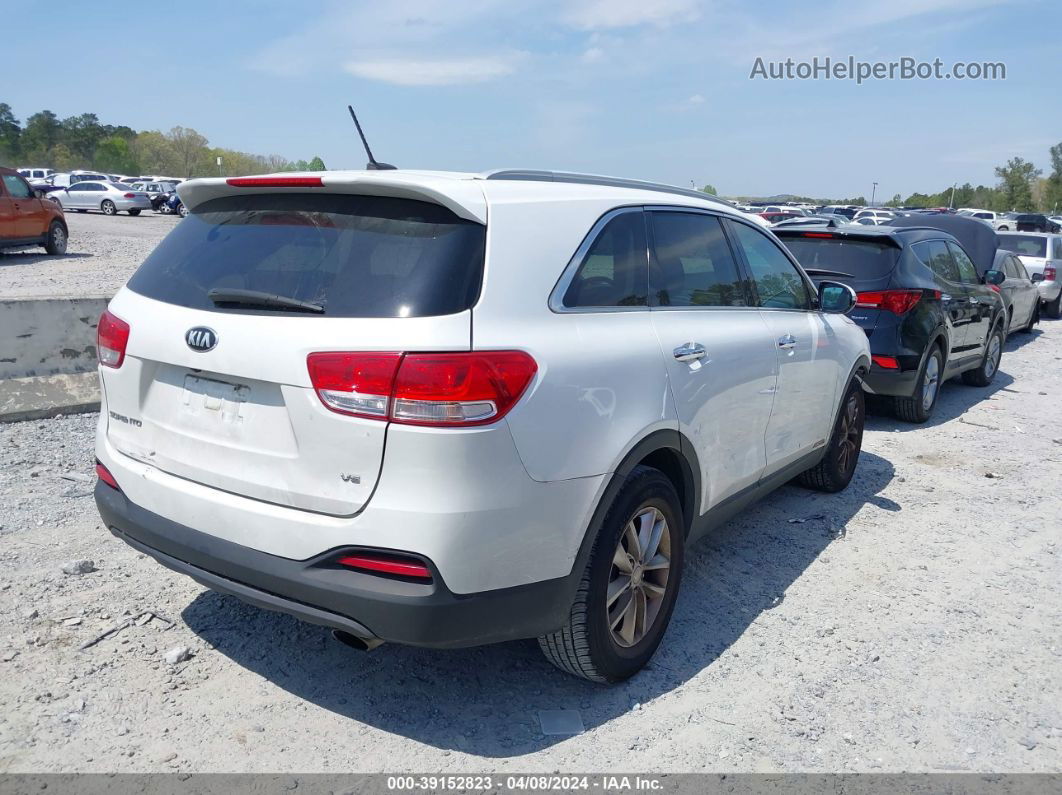 2017 Kia Sorento 3.3l Lx White vin: 5XYPGDA58HG216888