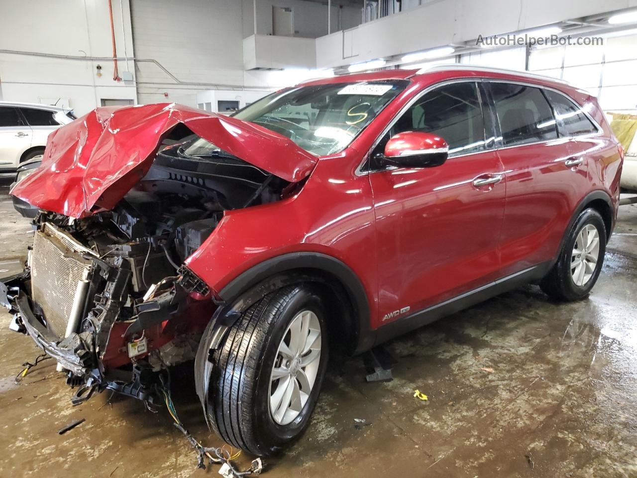 2018 Kia Sorento Lx Burgundy vin: 5XYPGDA58JG345669