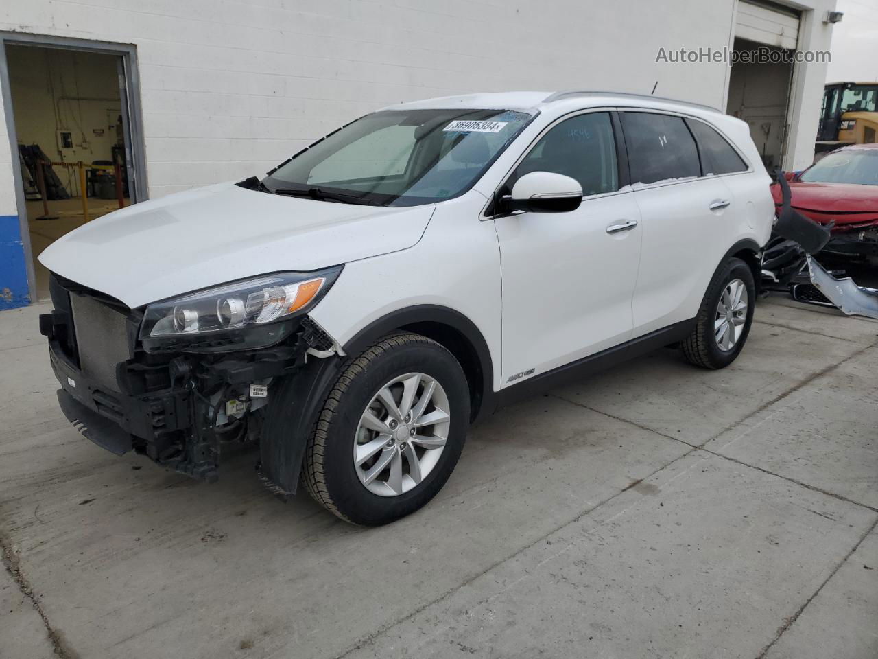 2018 Kia Sorento Lx White vin: 5XYPGDA58JG409029