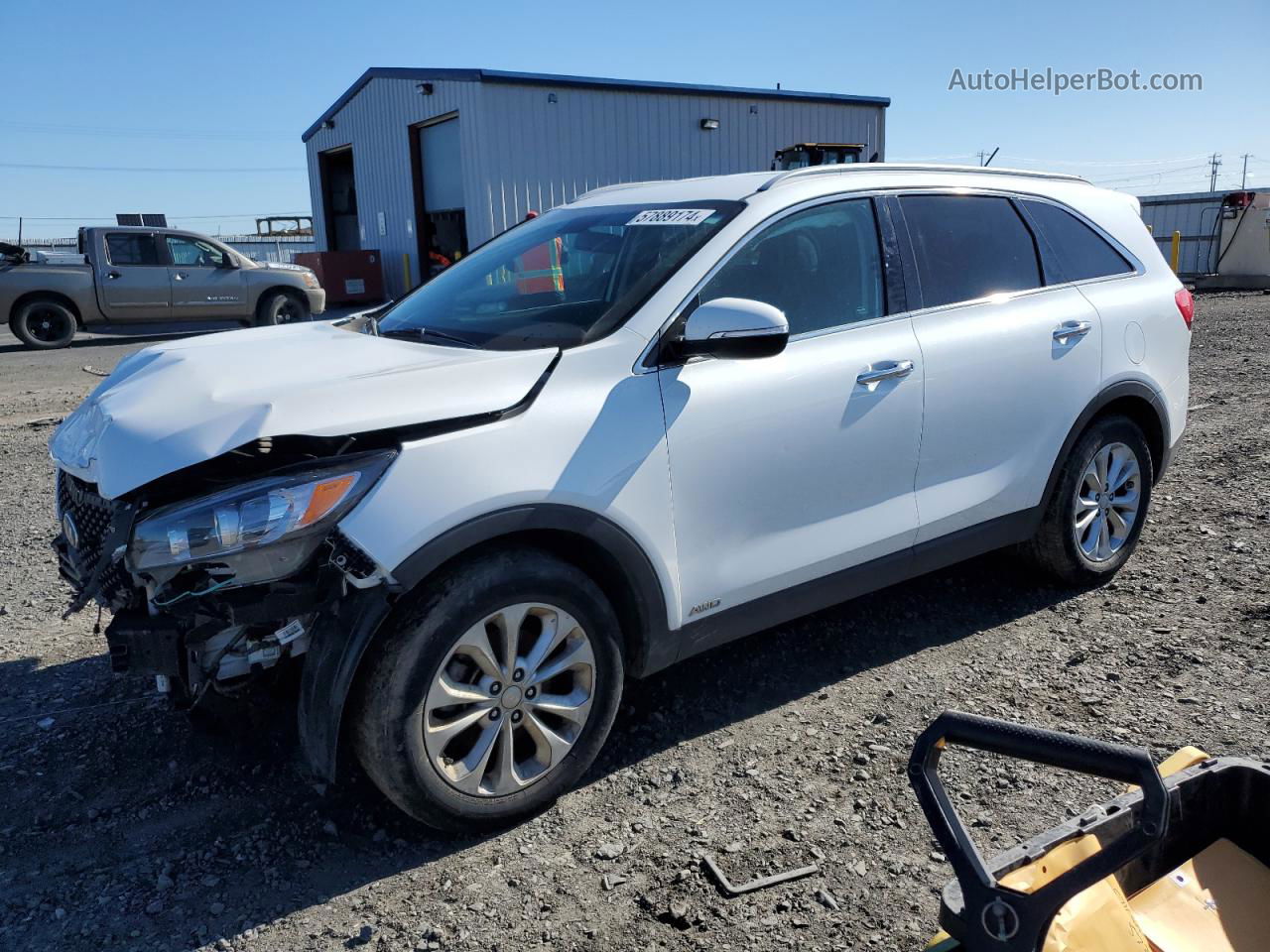 2017 Kia Sorento Lx White vin: 5XYPGDA59HG189359