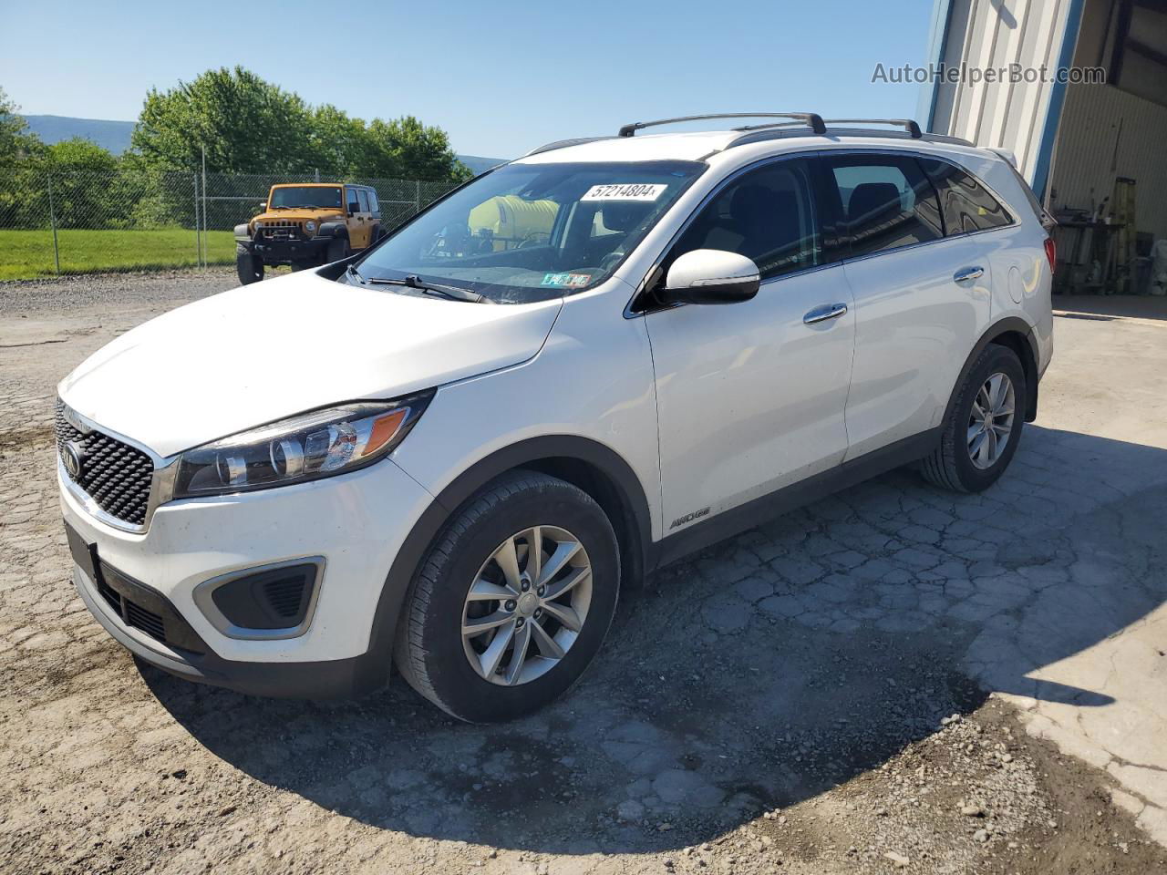 2017 Kia Sorento Lx White vin: 5XYPGDA59HG203745