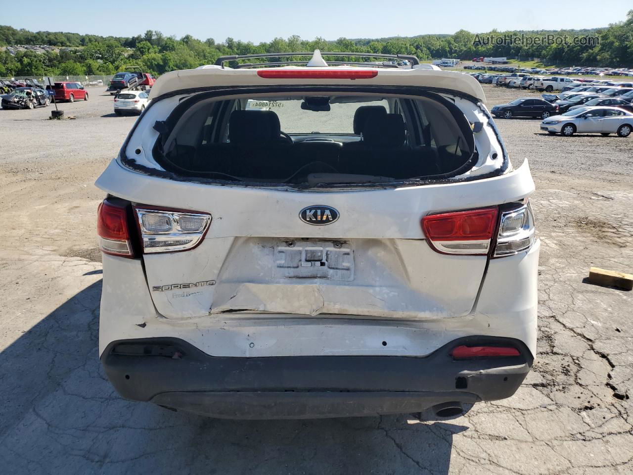 2017 Kia Sorento Lx White vin: 5XYPGDA59HG203745