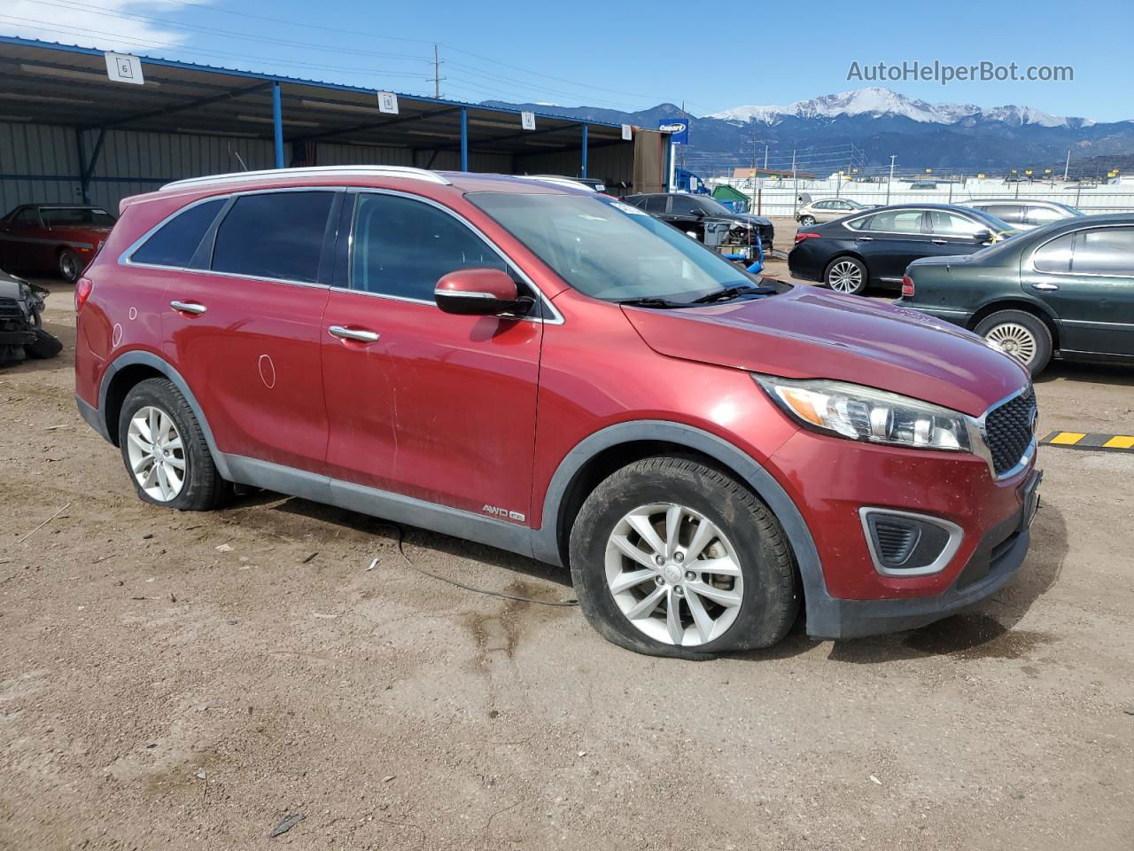 2017 Kia Sorento Lx Red vin: 5XYPGDA59HG243114